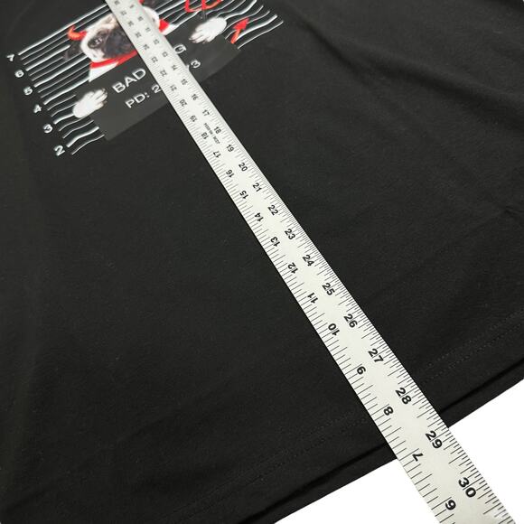 Denim Flower Ricky Singh T Shirt Men's Size XL Bad Dog Frenchie Halloween Black - Picture 7 of 7